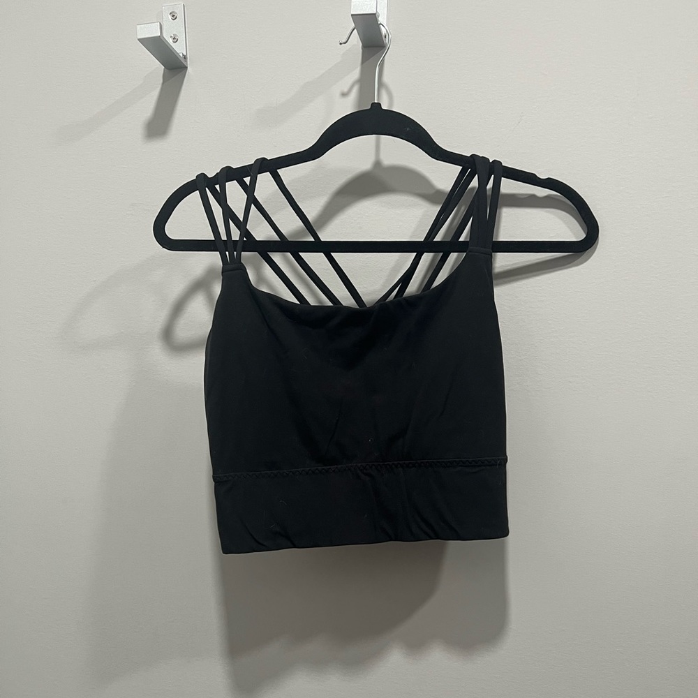 Athleta Long Line Sports Bra. Size L. Black.